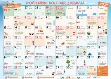 Počitniški koledar zdravja