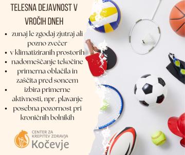 TELESNA DEJAVNOST V VROČIH DNEH