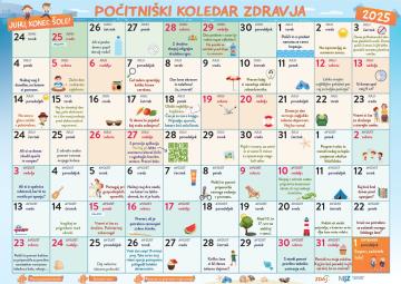 Počitniški koledar zdravja 2025